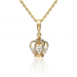 Золотая подвеска Platina с фианитом 03-3103-00-501-1121-67 фото