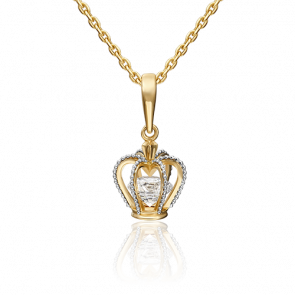 Золотая подвеска Platina с фианитом 03-3103-00-501-1121-67 фото