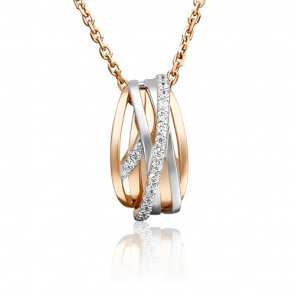 Подвеска из комбинированного золота Platina с фианитом 03-3106-00-401-1111-24 фото