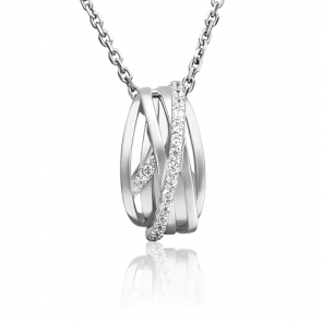 Подвеска из белого золота Platina с фианитом 03-3106-00-401-1120-24 фото