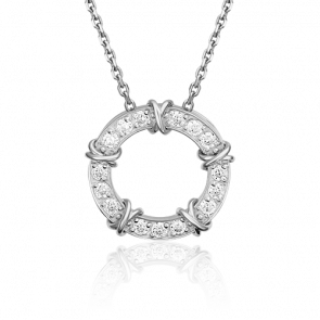 Подвеска из белого золота Platina с фианитом 03-3107-00-401-1120 фото