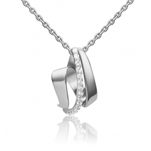 Подвеска из белого золота Platina с фианитом 03-3130-00-401-1120-24 фото