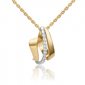 Подвеска из комбинированного золота Platina с фианитом 03-3130-00-401-1121-24 фото