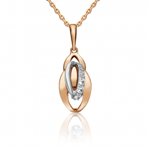 Подвеска из комбинированного золота Platina с фианитом 03-3134-00-401-1111-03 фото