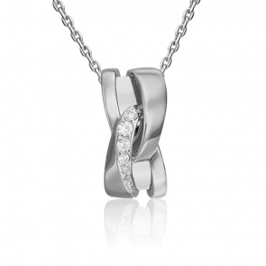 Подвеска из белого золота Platina с фианитом 03-3139-00-401-1120-03 фото