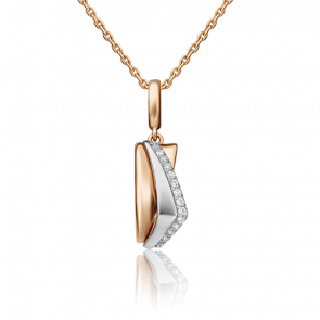 Подвеска из комбинированного золота Platina с фианитом 03-3143-00-401-1111-24 фото