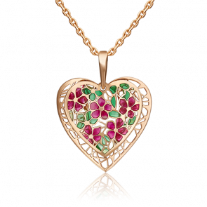 Золотая подвеска Platina с витражной эмалью 03-3162-00-000-1110-48 фото