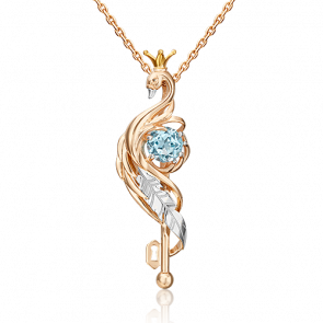 Подвеска из комбинированного золота Platina с топазом 03-3216-00-201-1111-76 фото