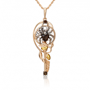 Подвеска из комбинированного золота Platina с кварцем 03-3218-00-202-1111-75 фото