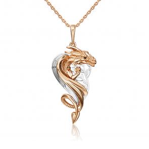 Подвеска Символ года Дракон из комбинированного золота Platina 03-3219-00-000-1111-74 фото