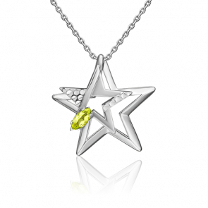 Серебряная подвеска Platina с хризолитом 03-3230-00-205-0200-69 фото