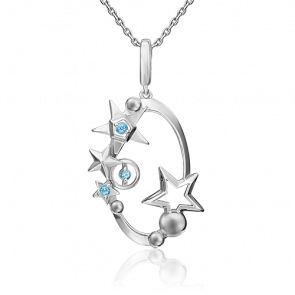 Серебряная подвеска Platina с топазом 03-3232-00-201-0200-68 фото