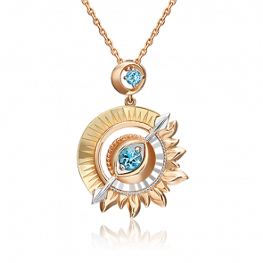 Подвеска из комбинированного золота Platina с топазом 03-3255-00-201-1140-76 фото