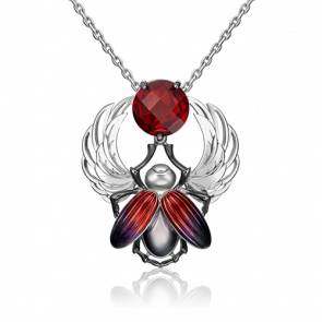 Серебряная подвеска Platina с фианитом и эмалью 03-3263-00-404-0200-68 фото