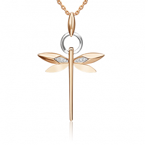 Подвеска из комбинированного золота Platina с бриллиантом 03-3275-00-101-1111 фото