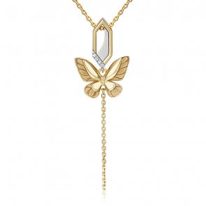 Подвеска из комбинированного золота Platina с бриллиантом 03-3278-00-101-1121 фото