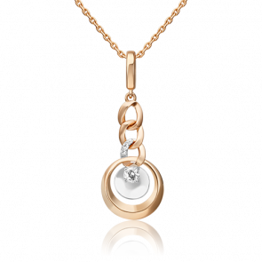 Подвеска из комбинированного золота Platina с топазом 03-3289-00-201-1111 фото