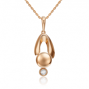 Золотая подвеска Platina с топазом 03-3291-00-201-1110 фото