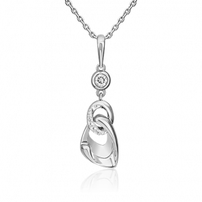 Подвеска из белого золота Platina с топазом 03-3294-00-201-1120 фото