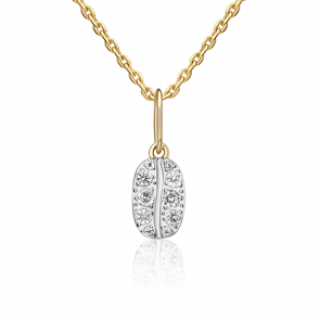 Подвеска из комбинированного золота Platina с топазом 03-3322-00-201-1121 фото