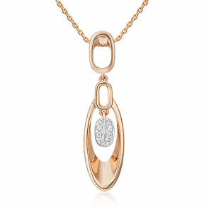 Подвеска из комбинированного золота Platina с топазом 03-3325-00-201-1111 фото