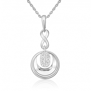 Подвеска из белого золота Platina с топазом 03-3326-00-201-1120 фото