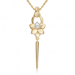 Подвеска из комбинированного золота Platina с бриллиантом 03-3360-00-101-1121 фото