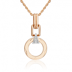 Подвеска из комбинированного золота Platina с бриллиантом 03-3362-00-101-1111 фото