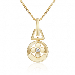 Подвеска из комбинированного золота Platina с бриллиантом 03-3363-00-101-1121 фото