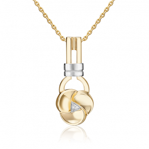 Подвеска из комбинированного золота Platina с бриллиантом 03-3366-00-101-1121 фото