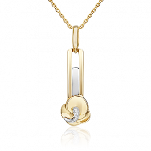 Подвеска из комбинированного золота Platina с бриллиантом 03-3368-00-101-1121 фото