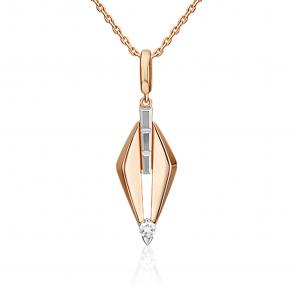 Подвеска из комбинированного золота Platina с топазом 03-3369-00-201-1111 фото