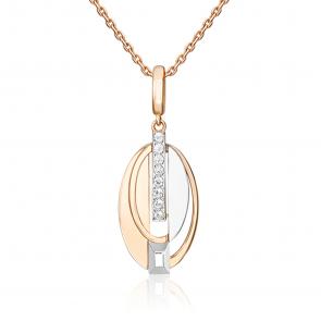 Подвеска из комбинированного золота Platina с топазом 03-3371-00-201-1111 фото
