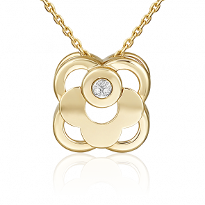 Подвеска из комбинированного золота Platina с бриллиантом 03-3372-00-101-1121 фото