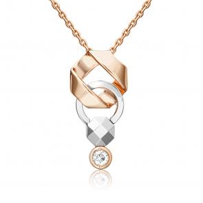 Подвеска из комбинированного золота Platina с топазом 03-3373-00-201-1111 фото