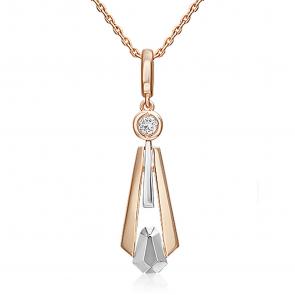 Подвеска из комбинированного золота Platina с топазом 03-3376-00-201-1111 фото