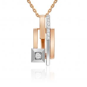 Подвеска из комбинированного золота Platina с топазом 03-3378-00-201-1111 фото