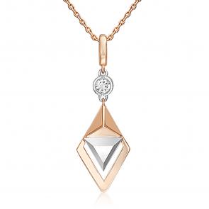 Подвеска из комбинированного золота Platina с топазом 03-3379-00-201-1111 фото