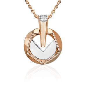 Подвеска из комбинированного золота Platina с топазом 03-3380-00-201-1111 фото