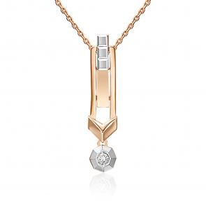 Подвеска из комбинированного золота Platina с топазом 03-3385-00-201-1111 фото