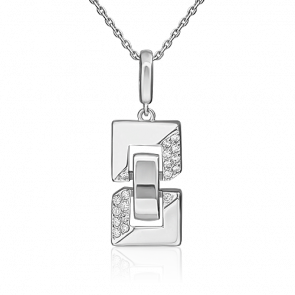 Серебряная подвеска Platina с фианитом 03-3391-00-401-0200 фото