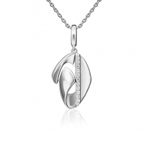 Серебряная подвеска Platina с фианитом 03-3396-00-401-0200 фото