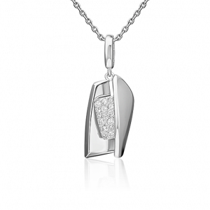 Серебряная подвеска Platina с фианитом 03-3397-00-401-0200 фото