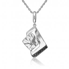 Серебряная подвеска Platina с фианитом 03-3400-00-402-0200 фото