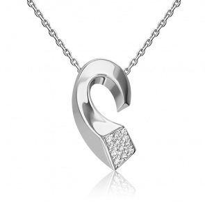 Серебряная подвеска Platina с фианитом 03-3401-00-401-0200 фото