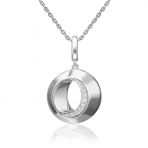 Серебряная подвеска Platina с фианитом 03-3402-00-401-0200 фото