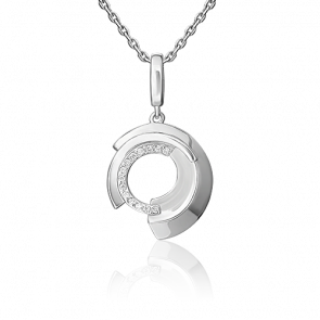 Серебряная подвеска Platina с фианитом 03-3405-00-401-0200 фото