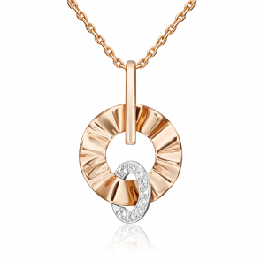 Подвеска из комбинированного золота Platina с топазом 03-3415-00-201-1111 фото