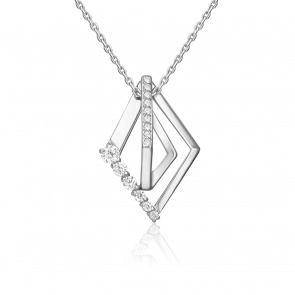 Серебряная подвеска Platina с фианитом 03-3426-00-401-0200 фото