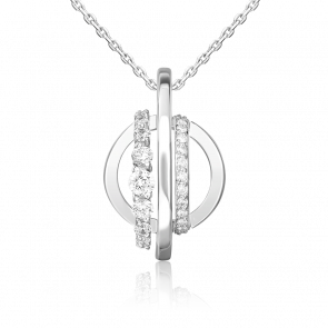 Серебряная подвеска Platina с фианитом 03-3427-00-401-0200 фото